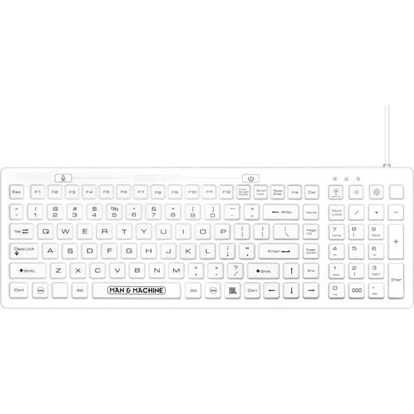 Man & Machine Dcool Backlight Keyboard - Whi DCOOL/W5